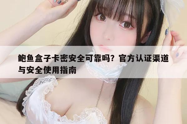 鲍鱼盒子卡密安全可靠吗？官方认证渠道与安全使用指南