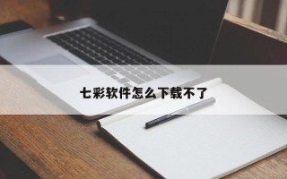 七彩软件怎么下载不了